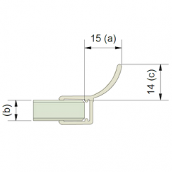 Wandabdichtung für 6–8 mm Glas 
