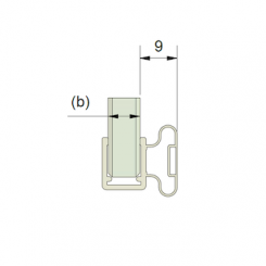 Magnetprofile 180° für Pendel für 8 mm Glas 