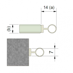 Streifdichtung mit Steg zum Aufkleben 