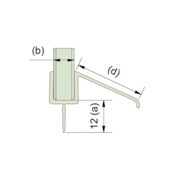 Türabtropfprofil für 8 mm Glas 