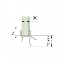 Sonder-Abtropfprofil EKU für 8 mm 