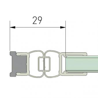 Magnetkombination für Pendeltüren Glas-Wand 