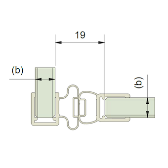 Magnetkombination für Pendeltüren Glas-Glas 